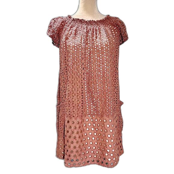 Muche Et Muchette Juan Off The Shoulder Embroidered Eyelet Dress Swim Cover Up - Picture 6 of 9